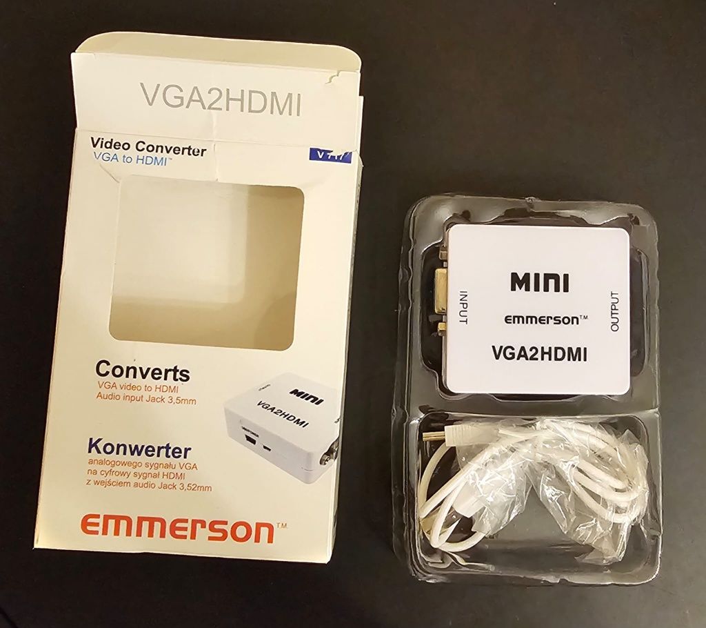 EMMERSON V 717 konwerter VGA - HDMI/wejście VGA + audio Jack - wyjście