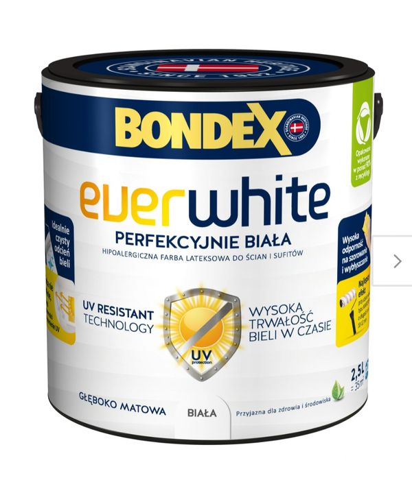 Nowa farba lateksowa biała bondex