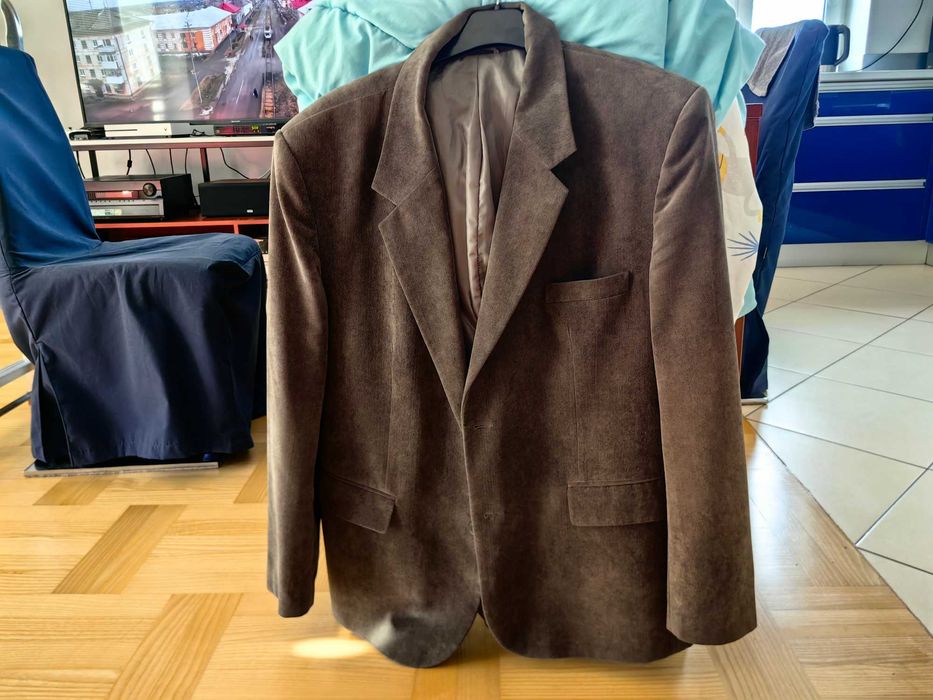 Marynarka męska  - brąz rozm 176/116B - stan idealny