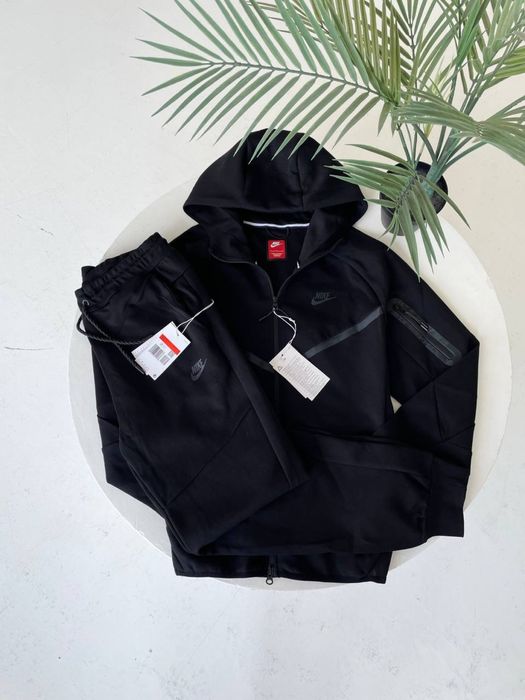 Костюм Nike Tech Fleece чорний/ спортивний костюм чоловічий найк теч