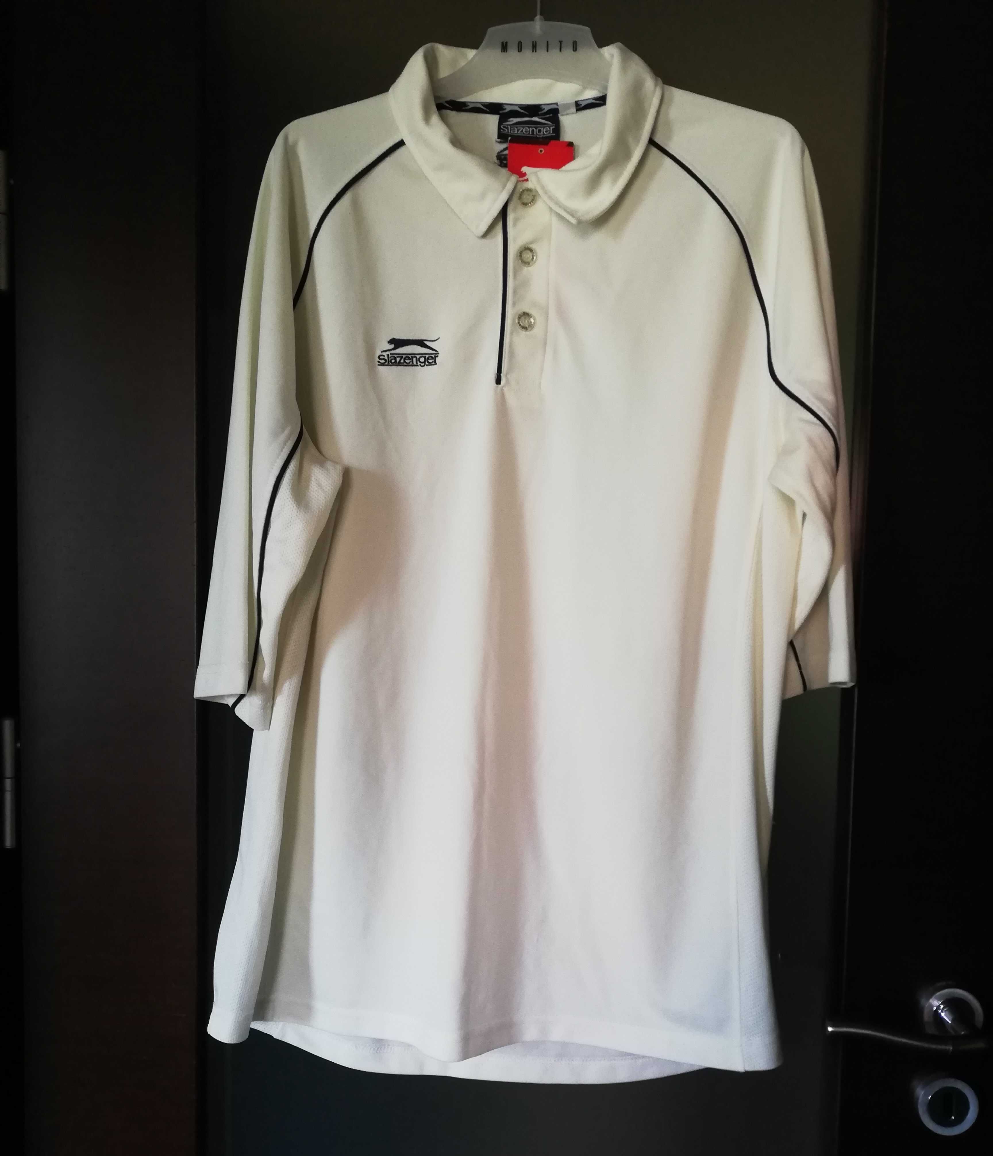 koszulka męska polo tshirt sportowy Slazenger 2XL XXL 56 kolor kremowy