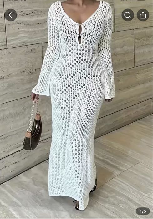 Сукня пляжна вʼязана прозора