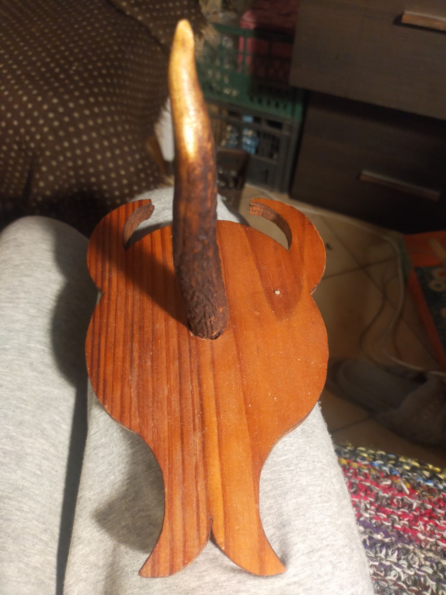 Wieszak drewno róg 15 cm