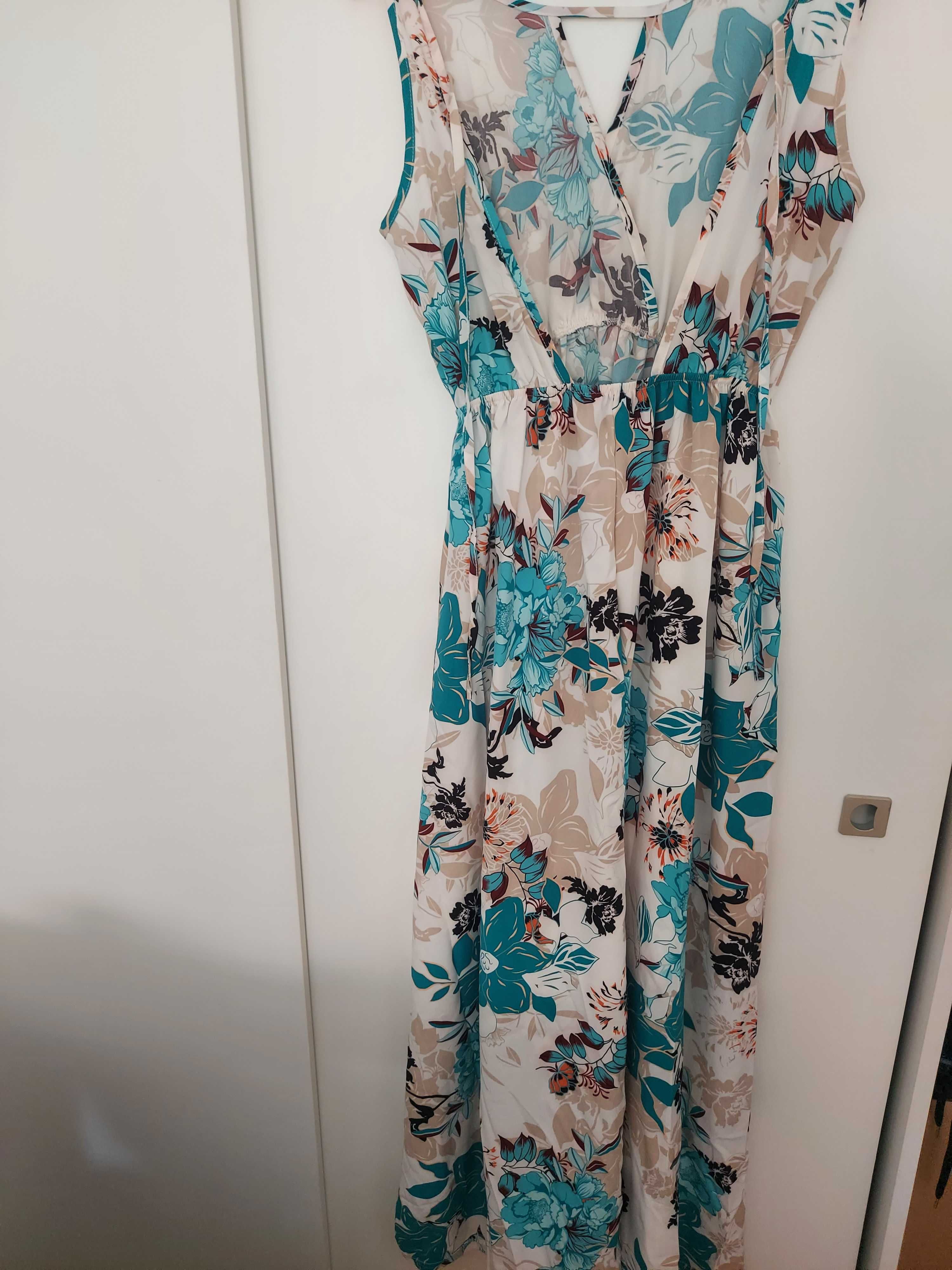 Vestido comprido floral