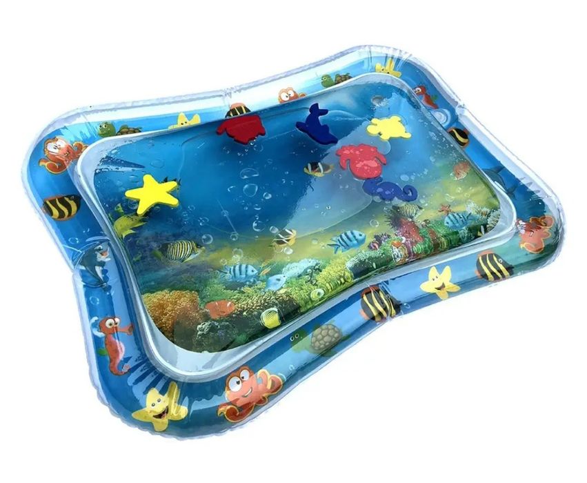 Детский надувной водный игровой коврик аквариум