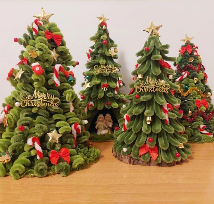 Árvores de natal artesanais