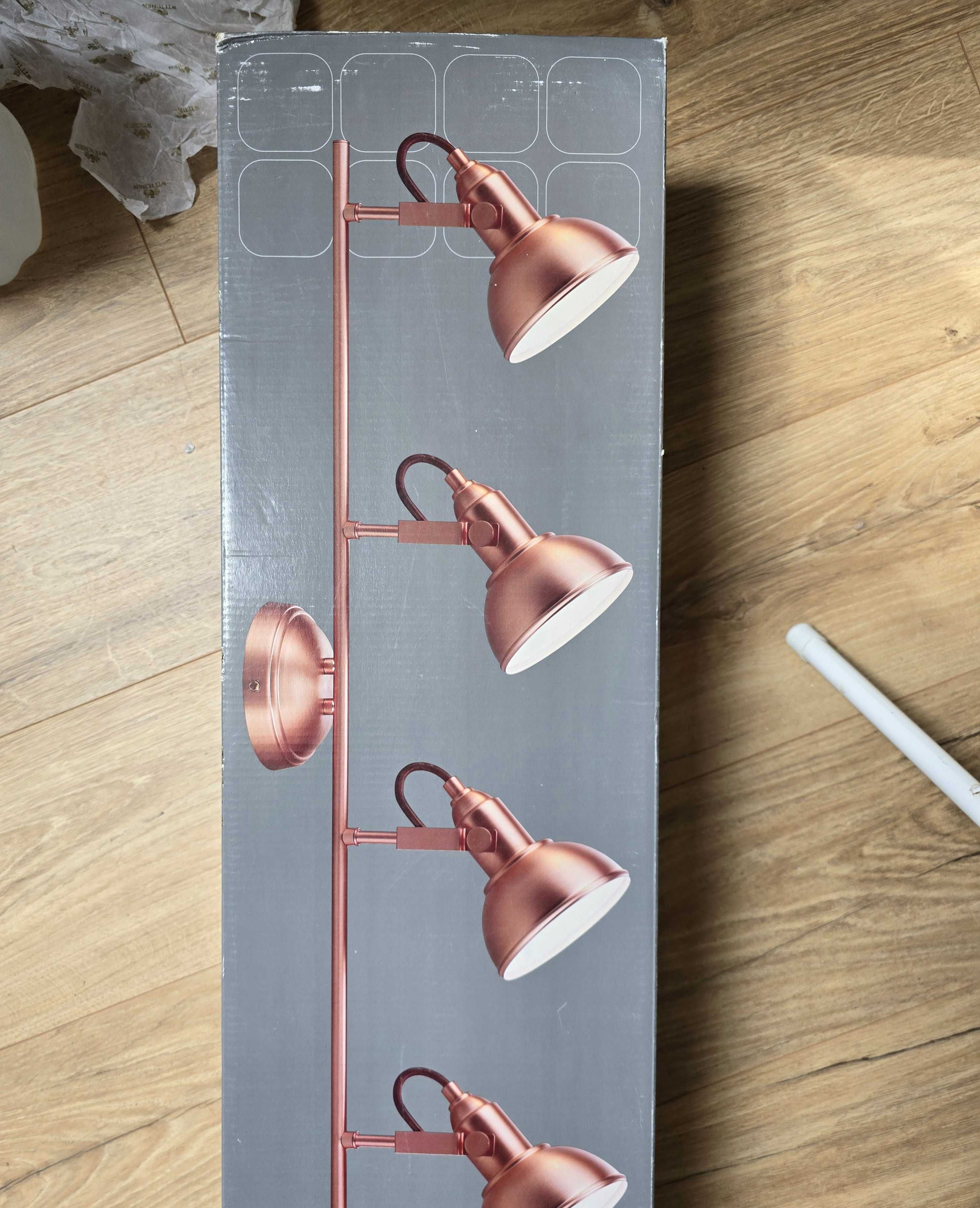 Lampa sufitowa miedź