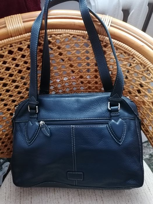 Torebka damska firmy Radley - skóra naturalna - kolor granatowy.