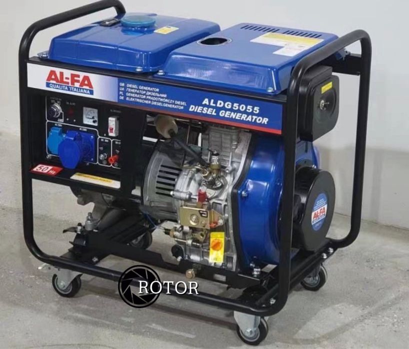 Генератор дизельный 5-5.5 кВт с AVR AL-FA Электростанция 1 фазный Каче