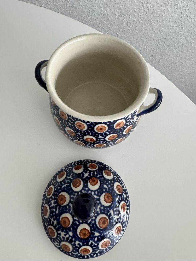 Cukiernica z rączkami Bolesławiec ceramika