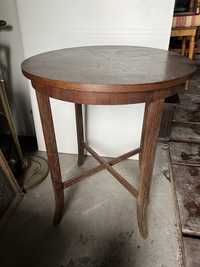 Stolik kawowy drewno antyk staroc korytarz dom stol