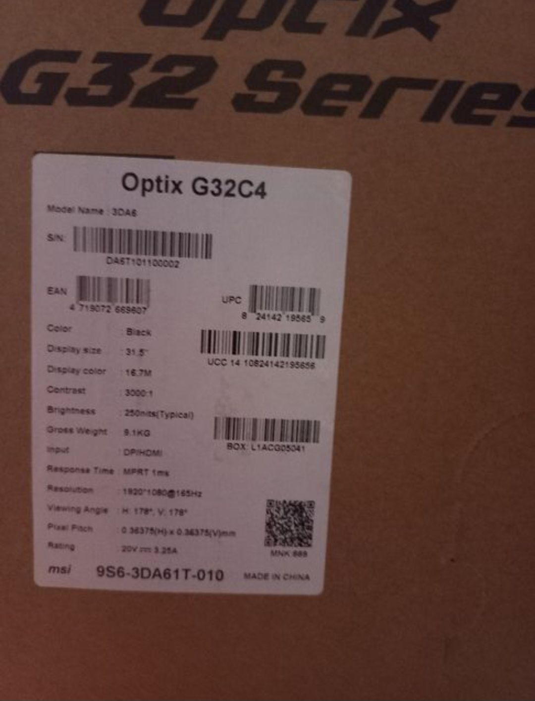Монитор для компьютера, фирмы  Msi. Optix G32 Series