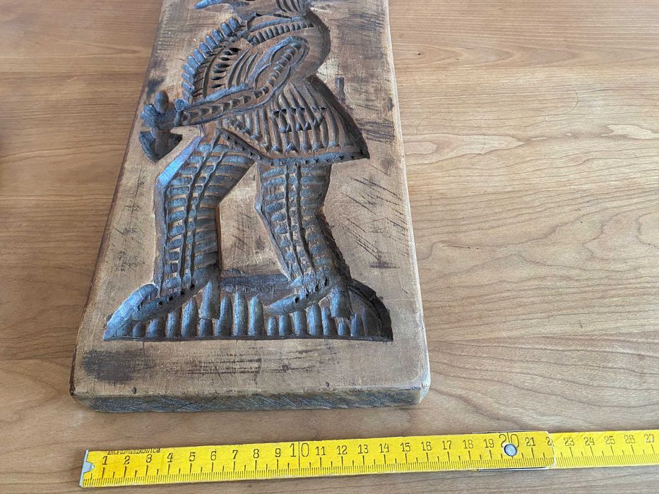 Stara Duża Drewniana Forma do Pierników Wypieków