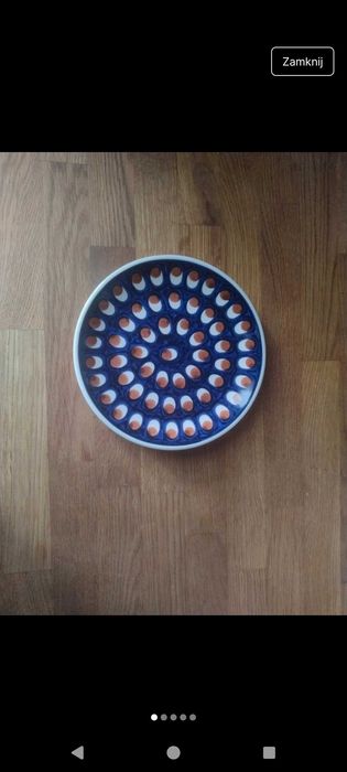 Bolesławiec talerzyk 19 cm pawie oko