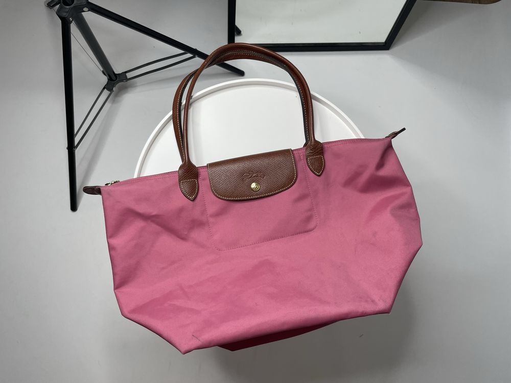 Сумка Longchamp Le Pliage оригінал шопер лонгчемп рожева винтаж