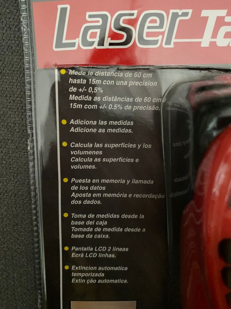 Laser Tape vermelho com visor laser