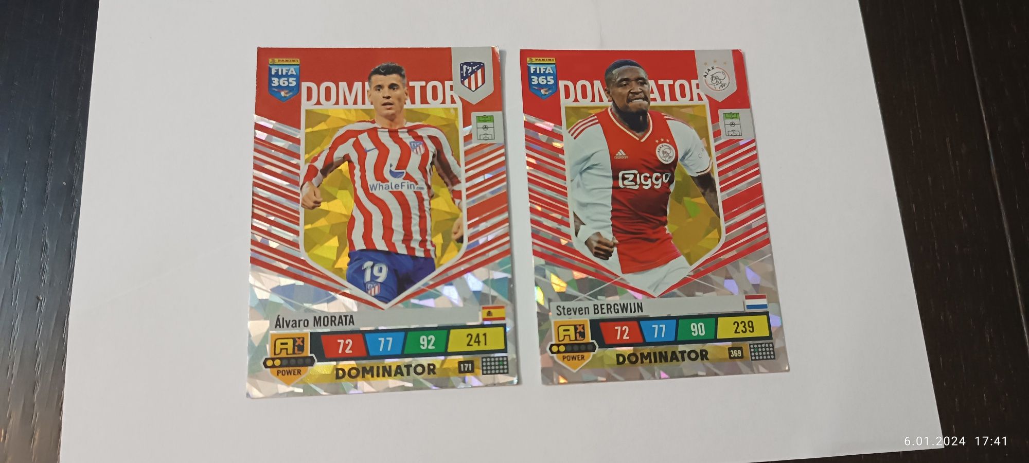 Karty FIFA 365 Dominator 2023 Bergwijn & Morata panini