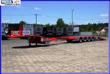 Niskopodwoziowa MEGA Trailers, 4-osie, dł.  9.1+5,0 m / DMC 70 TON ! GOTOWA !  Gotowa naczepa !! Ładowna 56T dł. 18.60 m, najzdy 4,0 m PTO