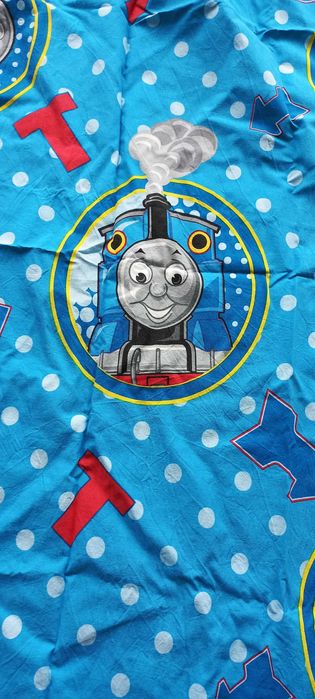 Niebieski zasłony zasłonki Tomek i przyjaciele 125x130cm