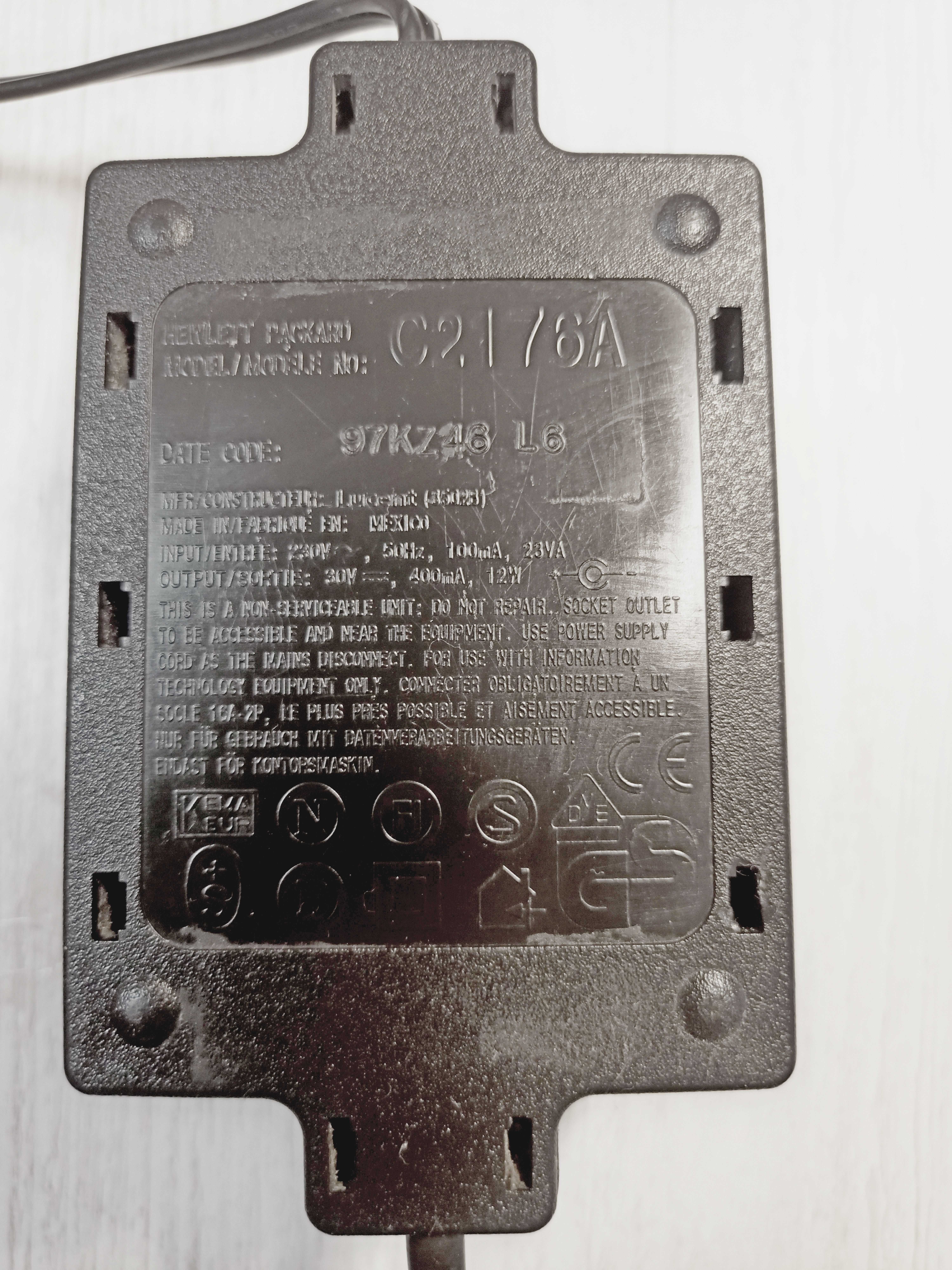 Блок живлення Оригінал від Hewlett-Packard (HP C2176A) 30V 400 mA 12 W