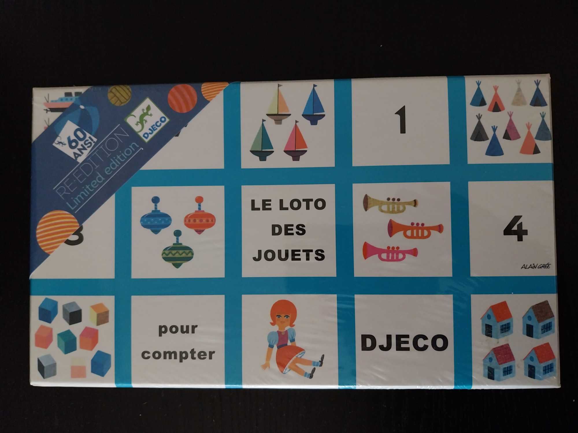 jogo: “Le loto des jouets”, para crianças dos 3 aos 6 anos, selado