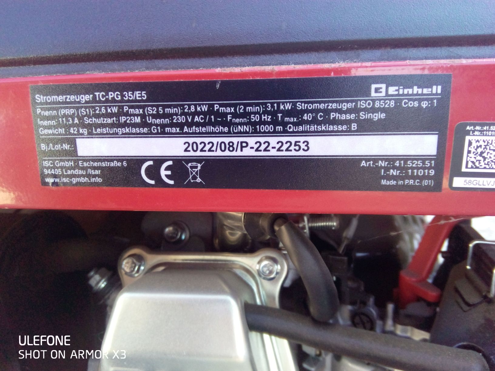 Бензиновий генератор Einhell TC-PG 35/E5