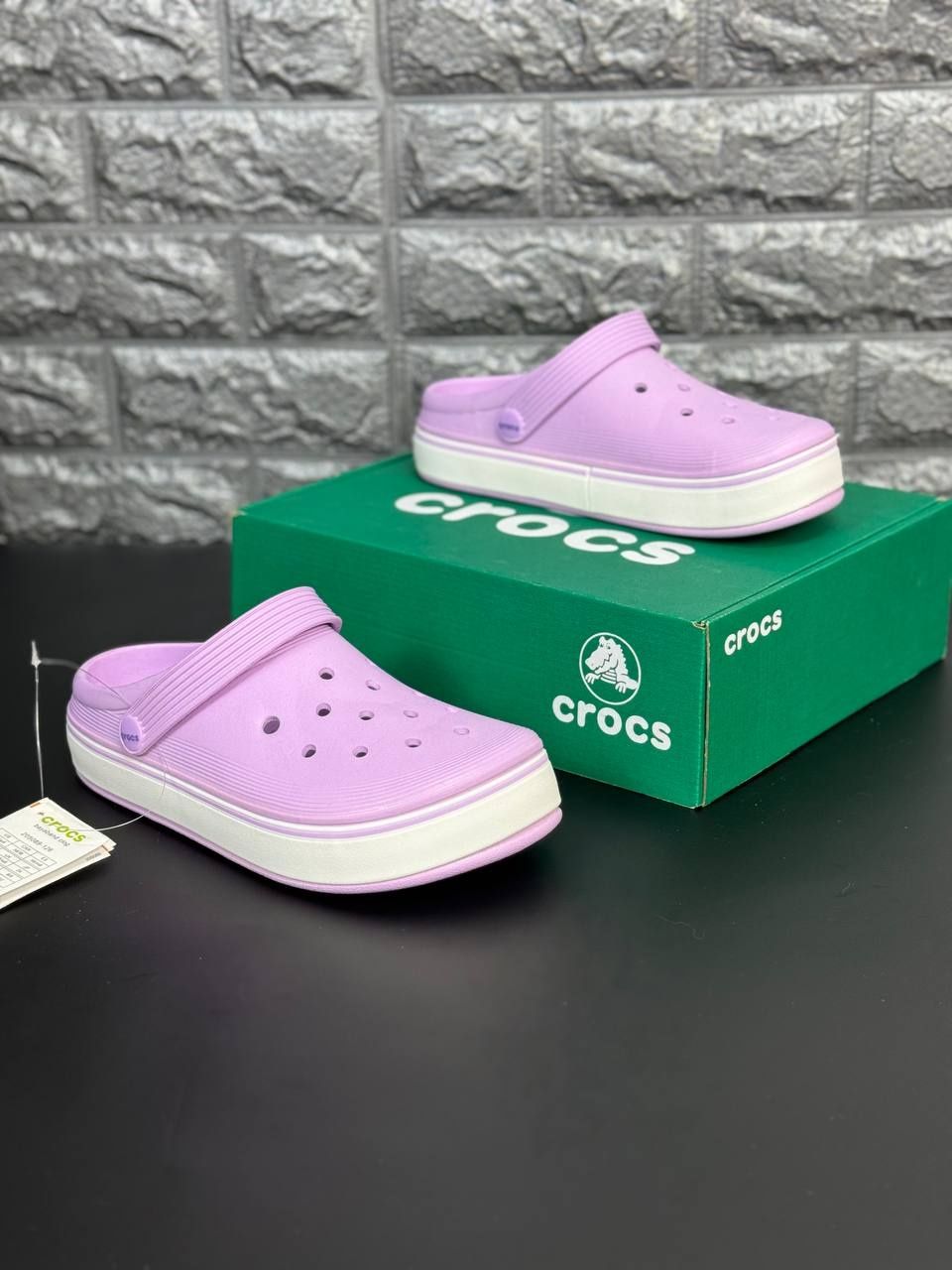 Женские Шлепанцы Crocs Фиолетовые Шлепанцы Кроксы