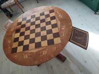 Stół okrągły szachowy - antyk