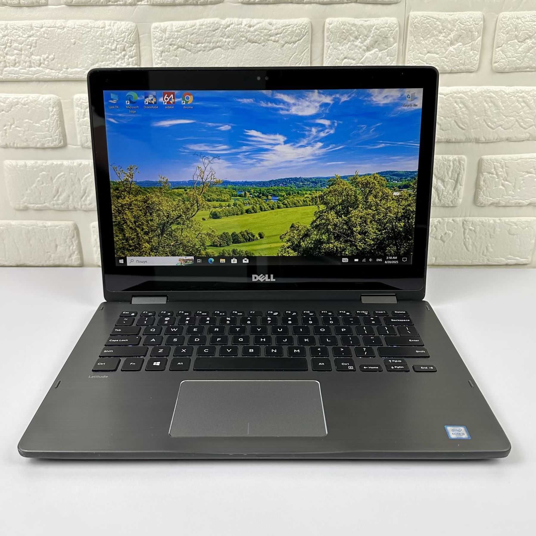 Сенсорний ноутбук трансформер Dell / intel i3 / 8 gb DDR4 / SSD / IPS