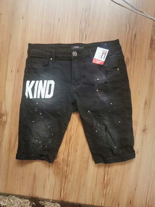 Spodenki męskie jeansowe Tommy Hilfiger w kolorze czarnym z przetarcia