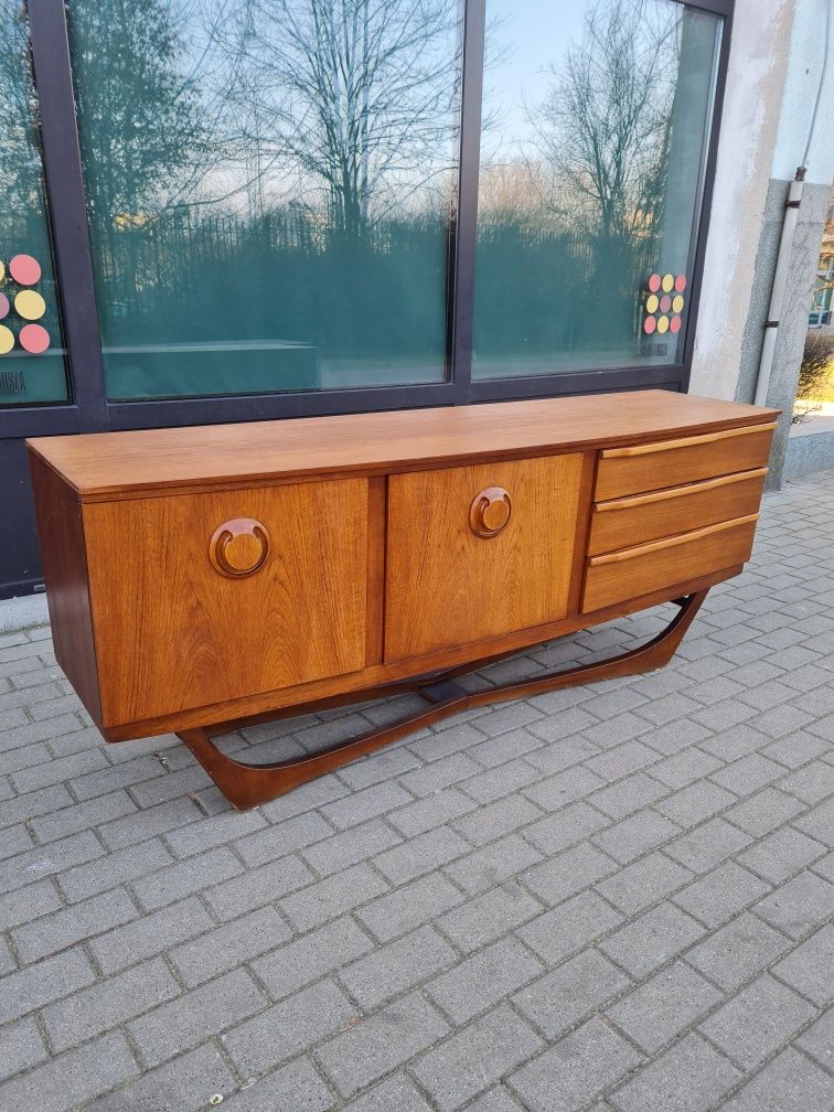 Komoda tekowa,sideboard,Beautility,Wielka Brytania,lata 60,mid-century