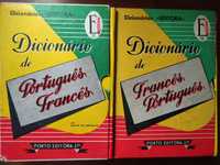 2 dicionários, Português  Francês.