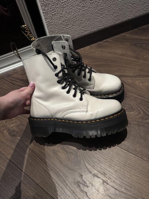Dr. martens Jadon белые платформа ботинки толстая подошва мартинсы