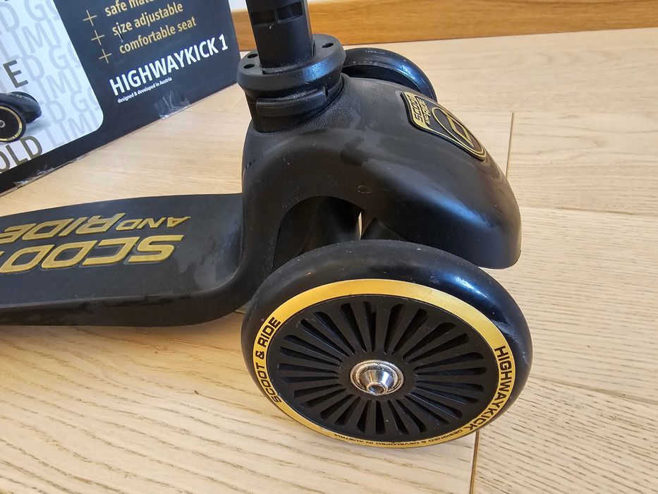 Hulajnoga Highwaykick 1 Jeździk i hulajnoga 2w1 Black & Gold LE
