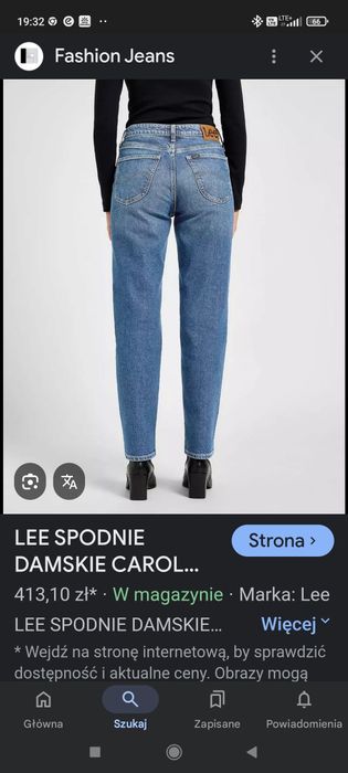 Spodnie damskie marki Lee jak nowe.