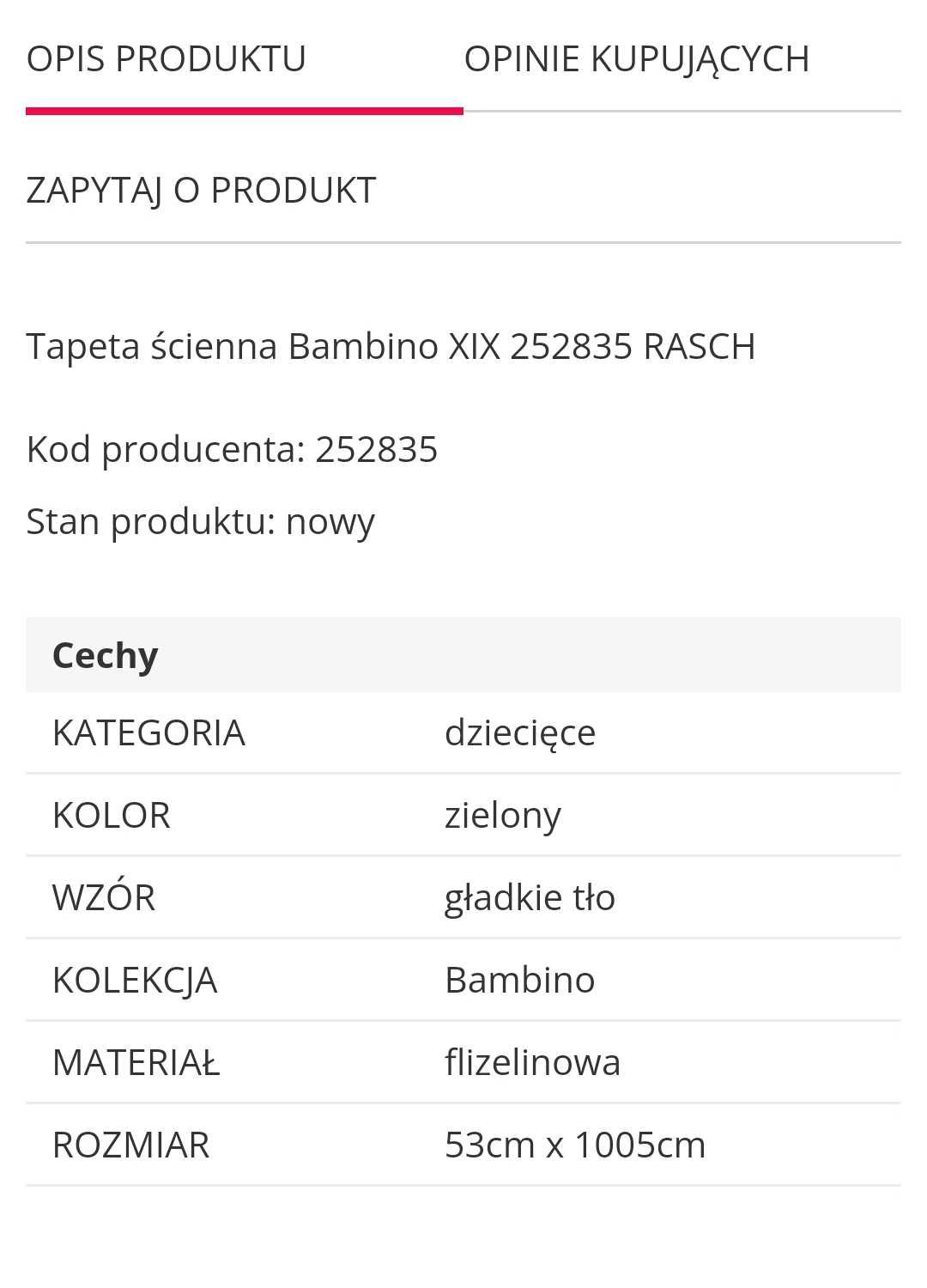 Tapeta miętowa Bambino XIX 252835