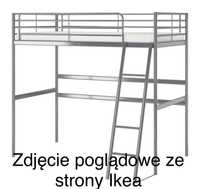 Łóżko na antresoli Ikea Svarta z materacem