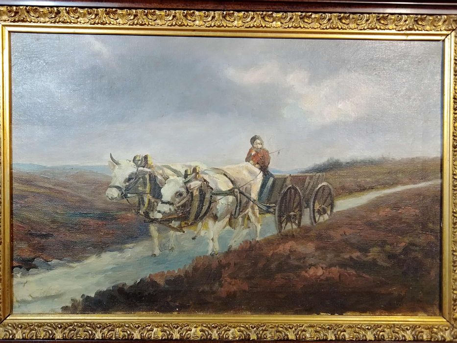 Stary obraz na płótnie sygnowany