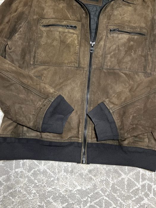 Чоловічий харік куртка Hugo Boss Suede/Leather-Розмір М