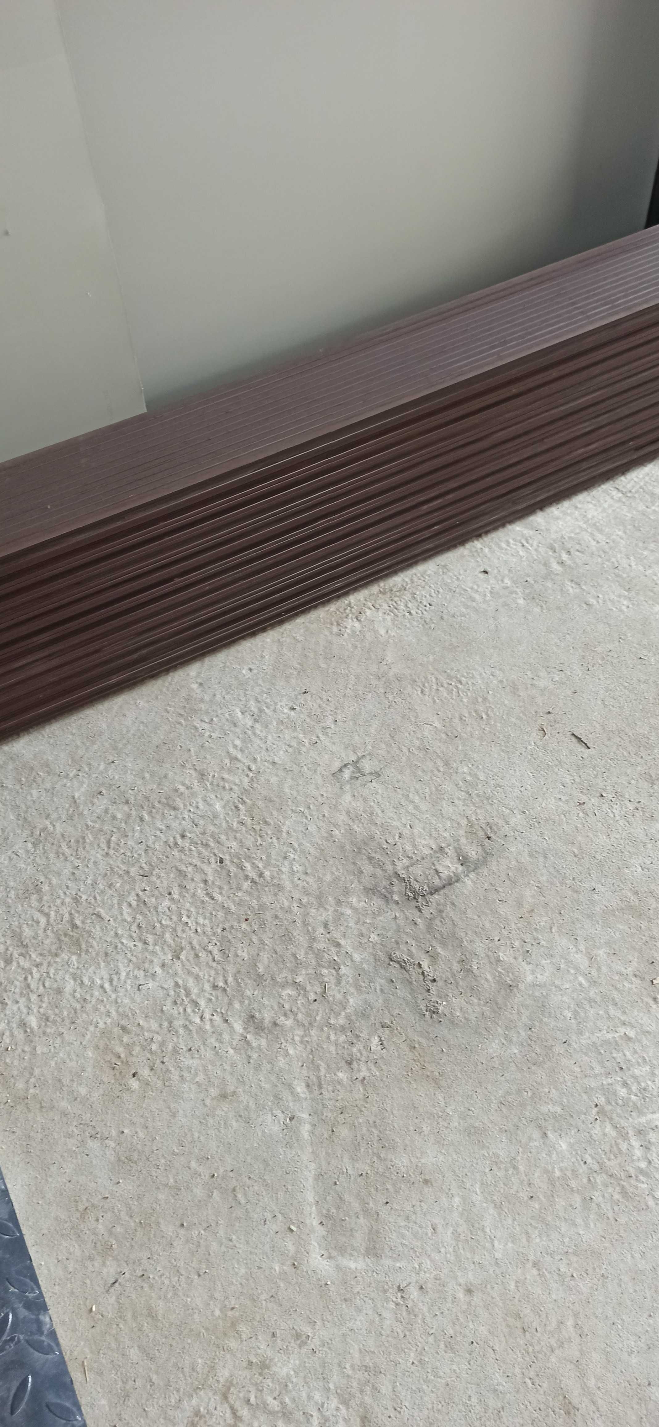 Deska kompozytowa tarasowa, nowa, 15szt, cena za kpl, brąz, 3m