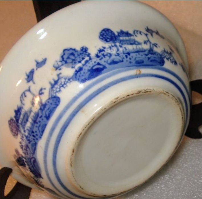 Antiga Taça Chinesa Azul e Branca