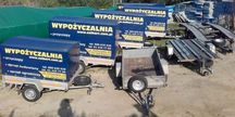 Przyczepy lawety wynajem wypożyczalnia Gniezno