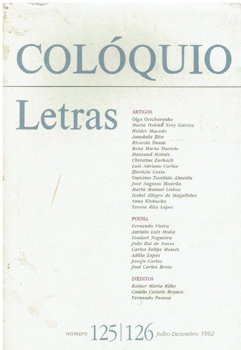 3607 - Revistas Colóquio das Letras (Várias)