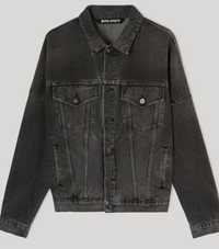 Palm angels oversize BLACK LOGO DENIM JACKET