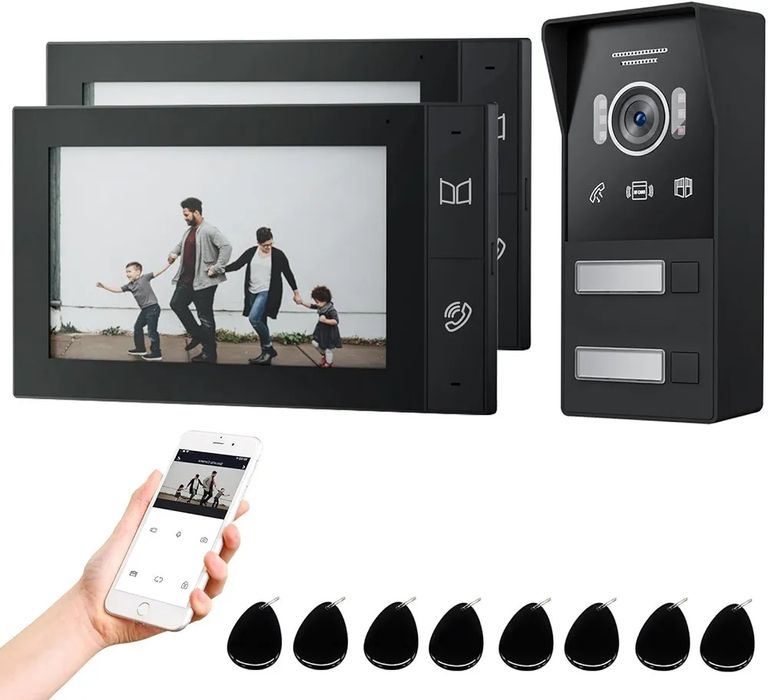 Zestaw wideodomofonu JeaTone 2-Wire Wi-Fi z 7-calowym ekranem