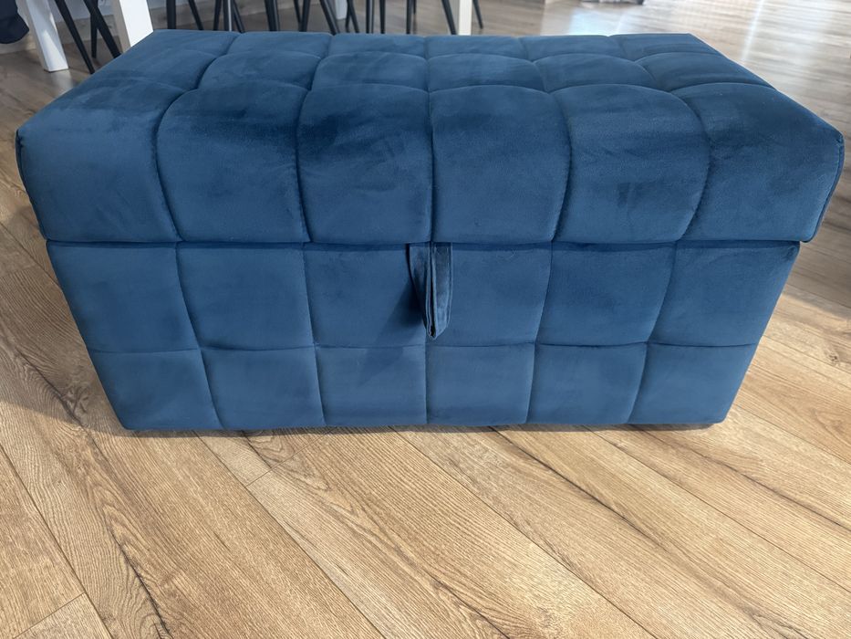 Pufa / siedzisko welurowe ze schowkiem