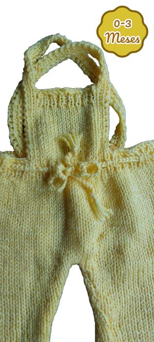 2 Macacões Jardineiras (Amarelo e Cinzento) 0-3 meses