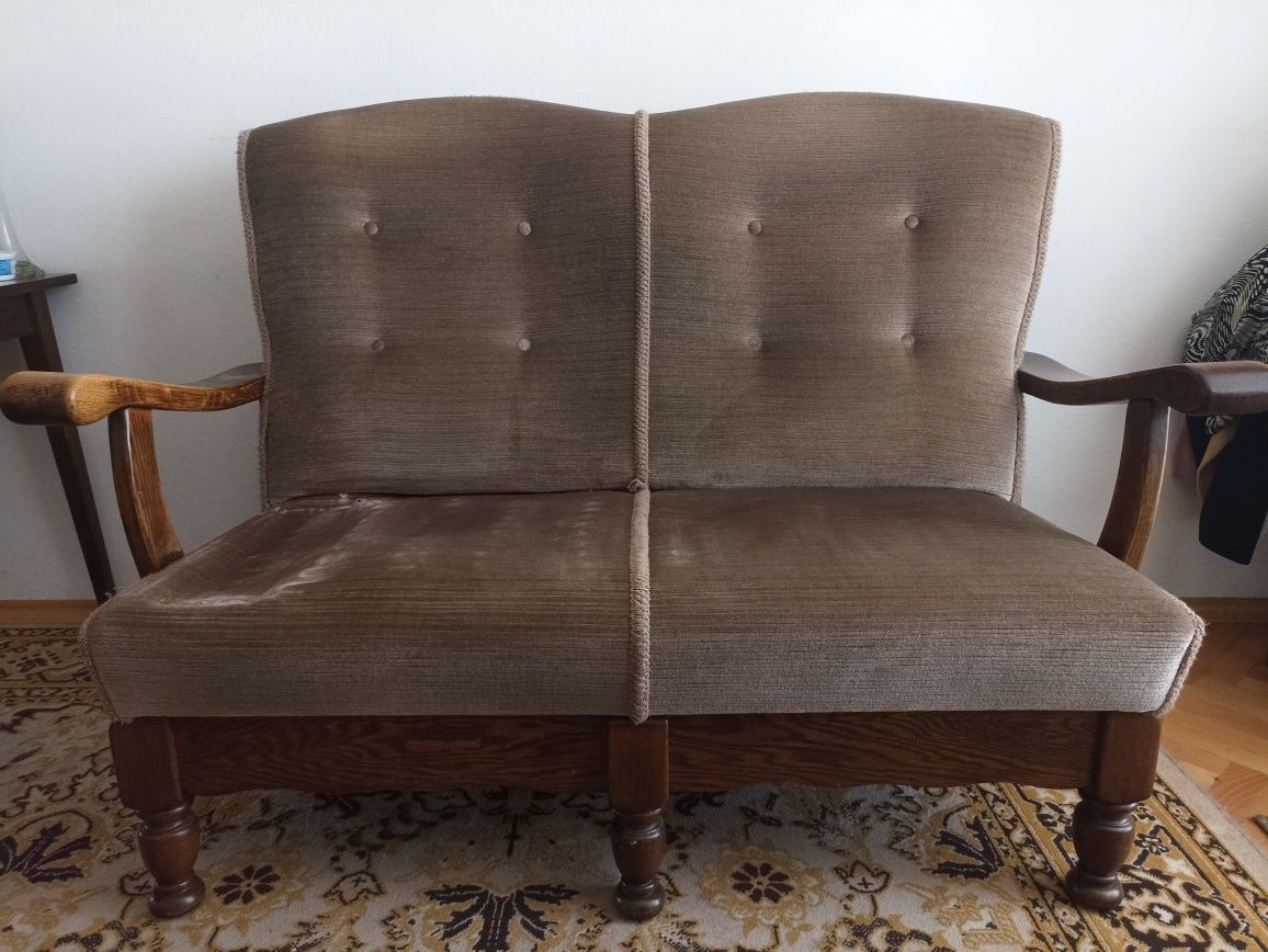 Sofa drewniana 2 osobowa