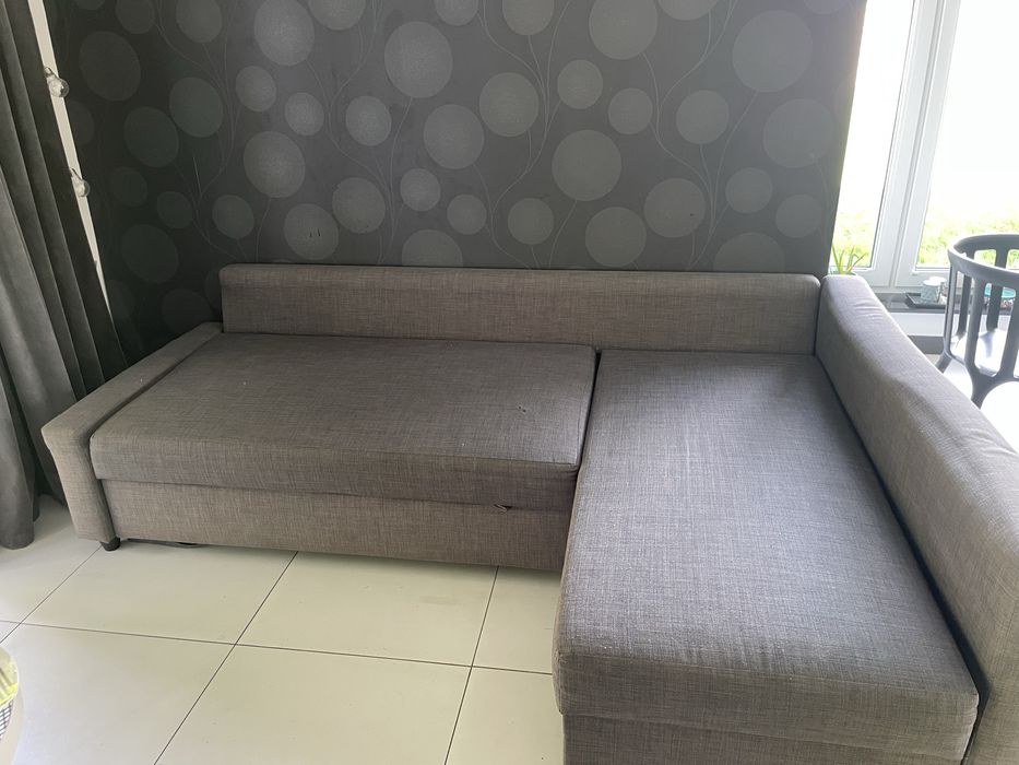 Narożnik z funkcją spania, Skiftebo ciemnoszary