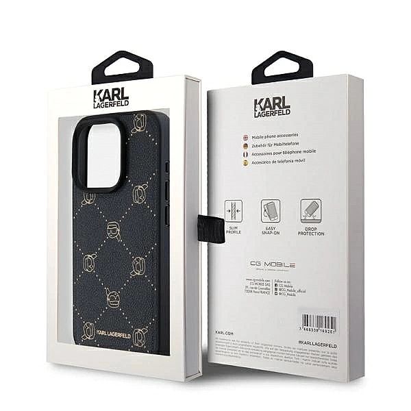 Etui Karl Lagerfeld Magsafe Karl Head na iPhone 15 Pro - czarne